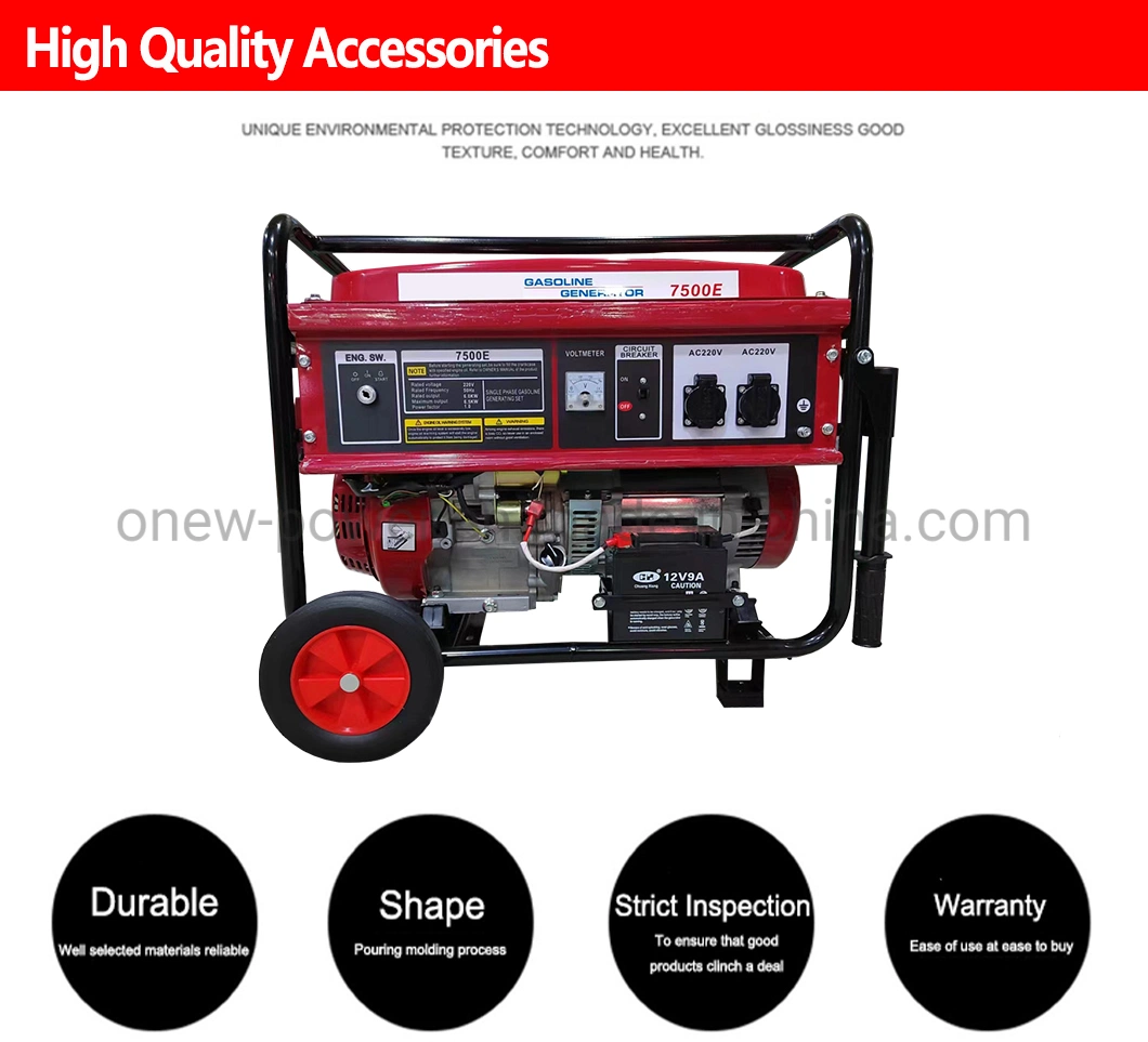 8500 9500W Gasoline Generators Silent Electric Start Portable Generator